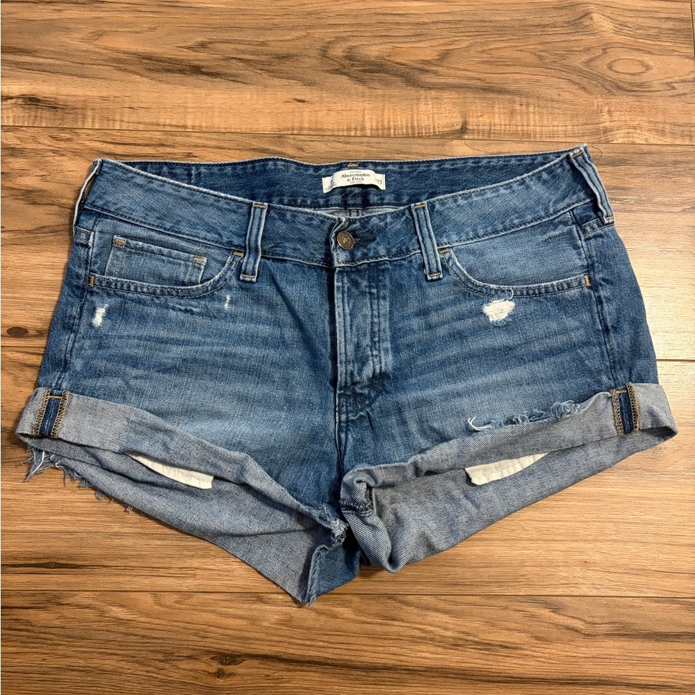 Vintage Abercrombie & Fitch Distressed Blue Jean Shorts